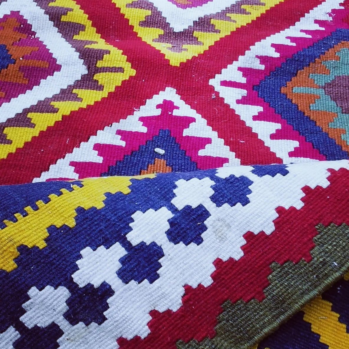 Duży perski kilim Qashqai Kaszkai z wełny 310x160