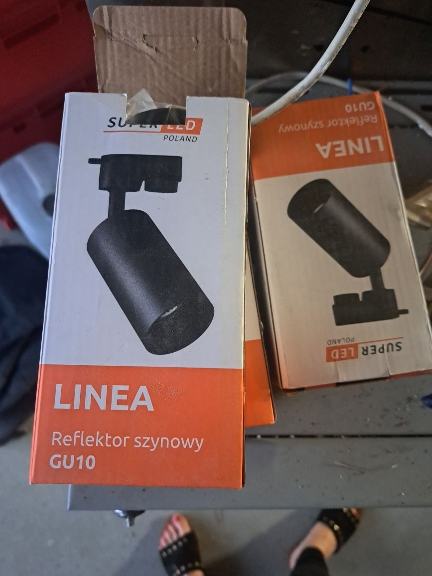Reflektory szynowe linea gu10, superlidze, 3 sztuki