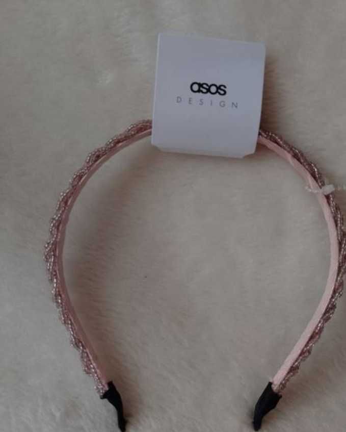 ASOS/ Bogato zdobiona opaska na głowę z Londynu, NOWA