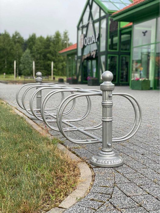 miejski stojak rowerowy stalowo żeliwny