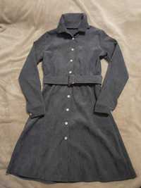 Вельветова сукня-сорочка з поясом