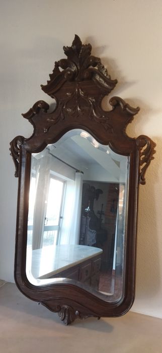 Espelho madeira ornamentado