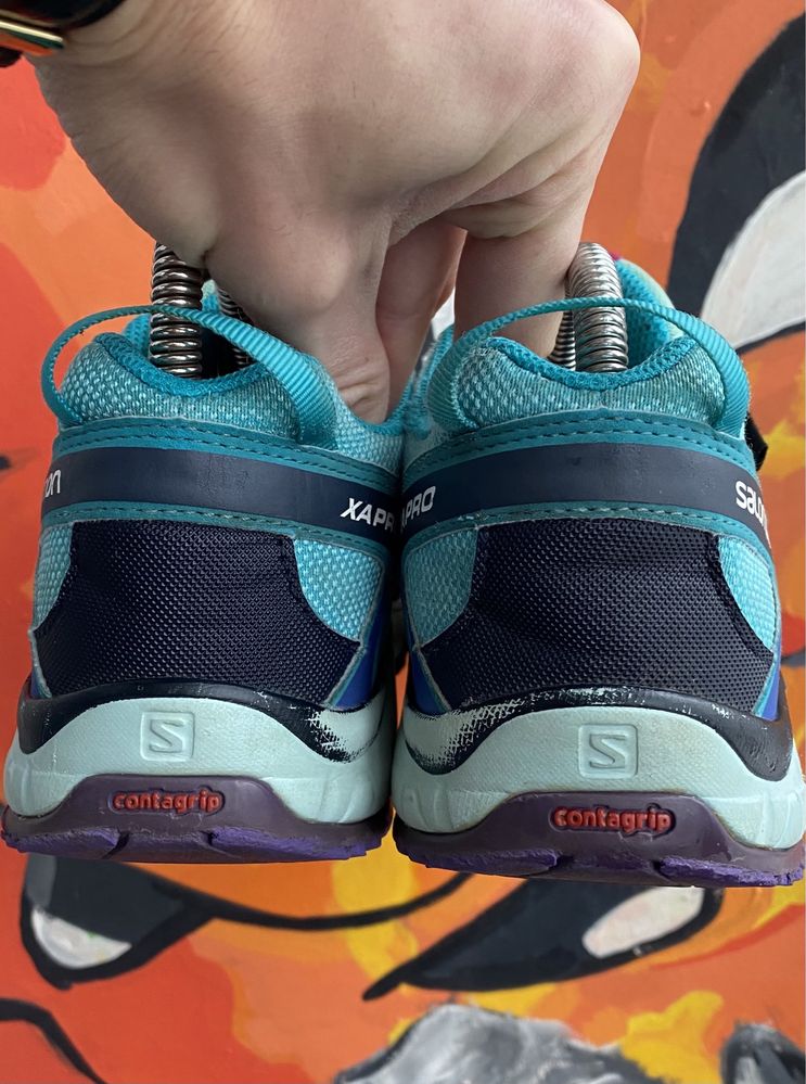 Salomon waterproof кроссовки полуботинки 36 размер голубые оригинал
