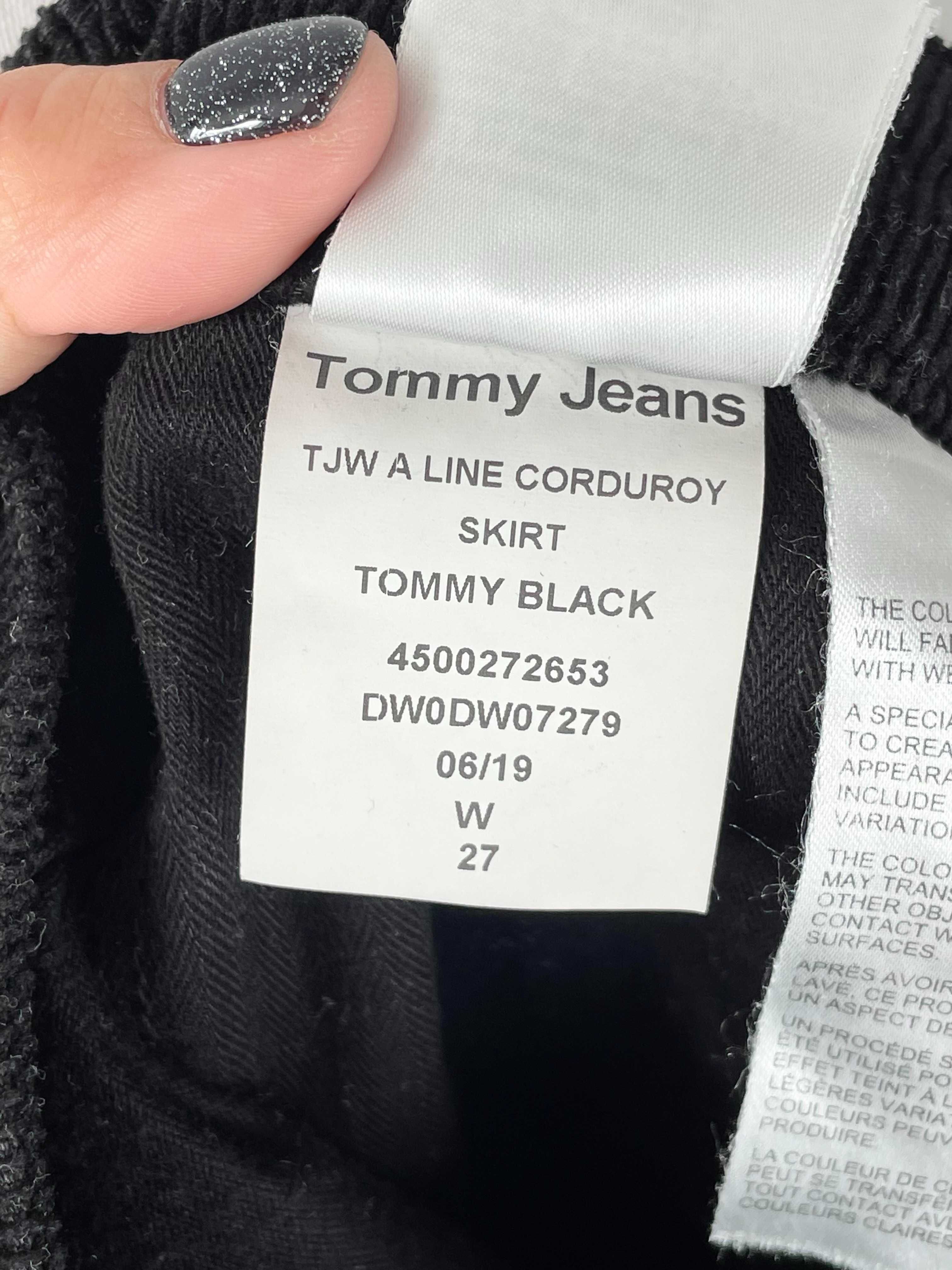 С спідниця Tommy Jeans вельветовая юбка в рубчик на кнопках оригинал
