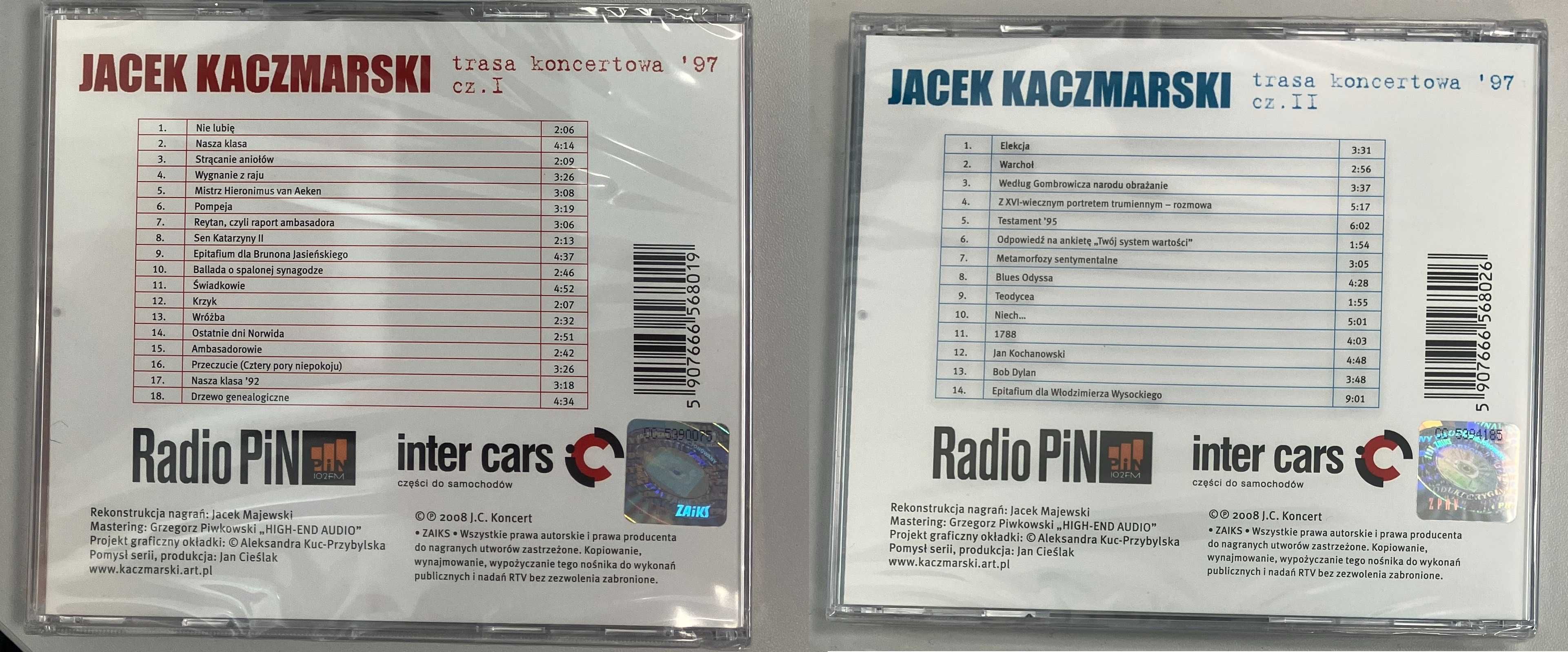 2 CD Jacek Kaczmarski Trasa Koncertowa 97 album