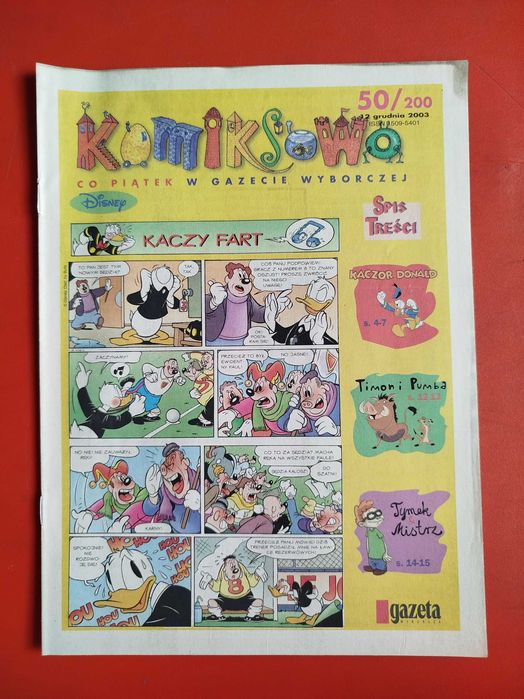 Komiksowo, komiks Gazeta Wyborcza, nr 50/200, 12 grudnia 2003