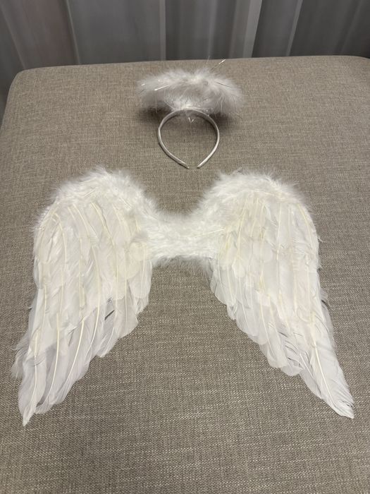 Skrzydla aniolła z aureolą