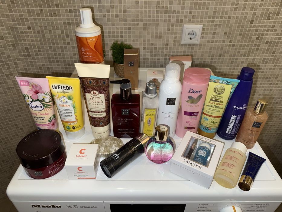 Духи Clarins, Lancôme, Rituals, Weleda, Givenchy, L'Occitane