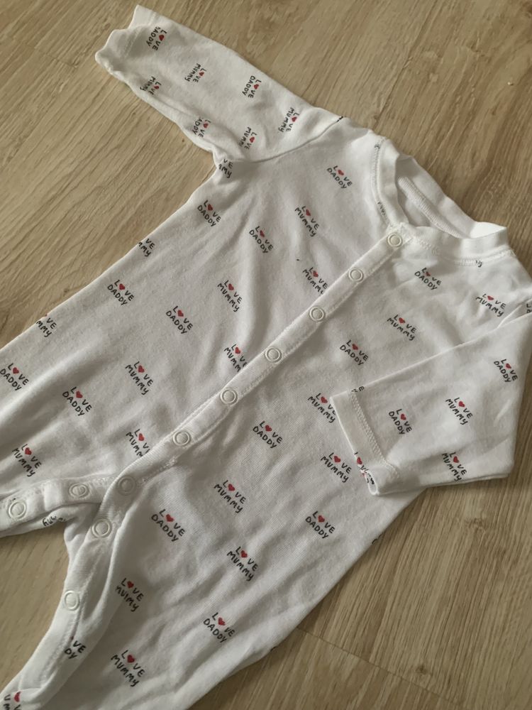 Piżamka śpiochy pajacyk H&M napisy