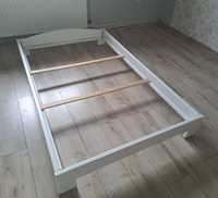 Rama do łóżka biała drewniana na materac 110x180