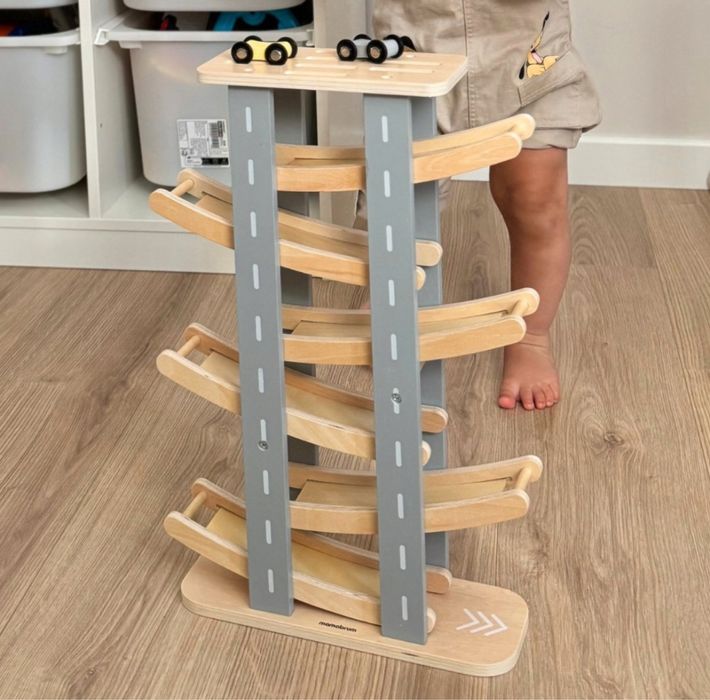 MAMABRUM zjeżdżalnia dla samochodów,drewniany tor dla aut 6pięter NOWY