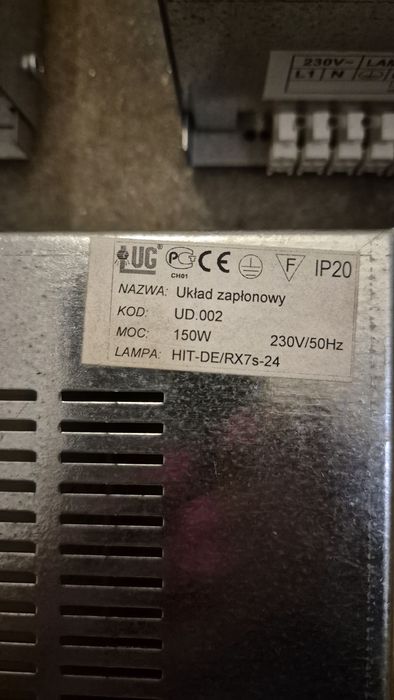 230 V / 50 Hz Układ zapłonowy HIT-DE/RX7s-24  POLECAM