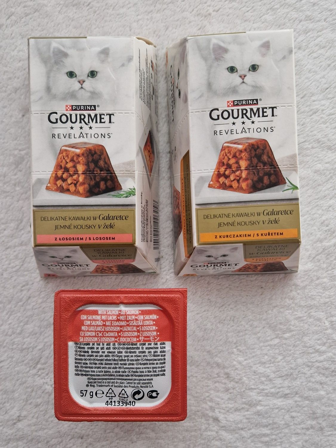 Purina GOURMET mokra karma dla kota 3x łosoś,2xkurczak gratis butchers