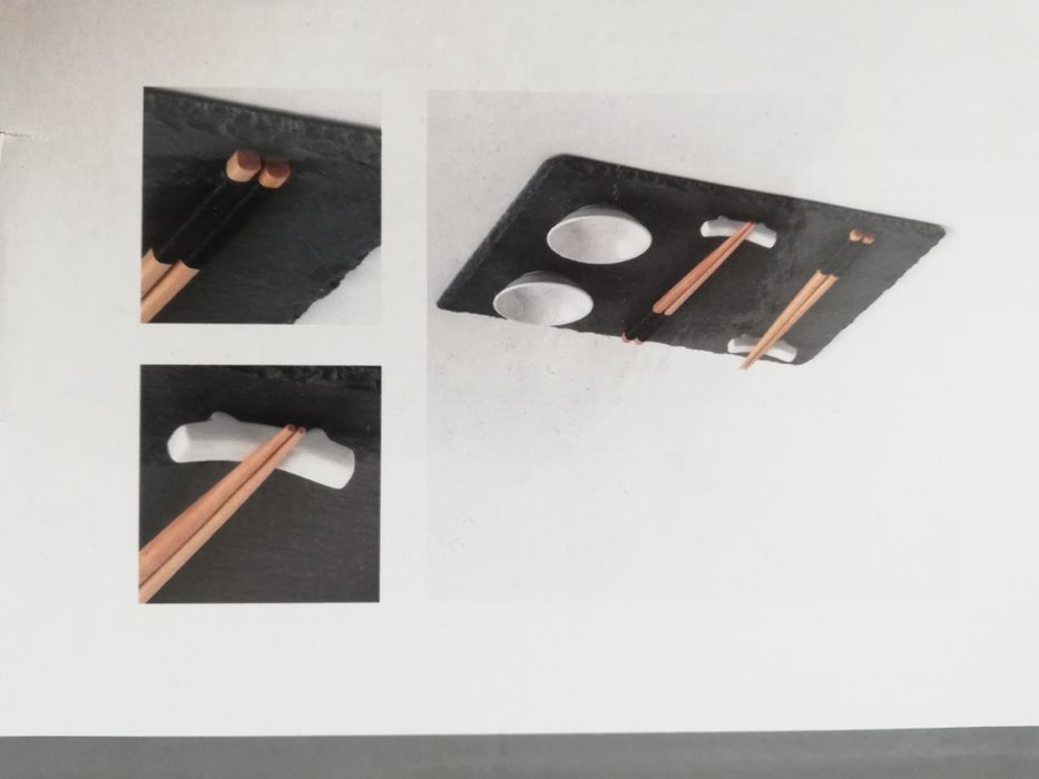 Zestaw sushi deska łupek czarny