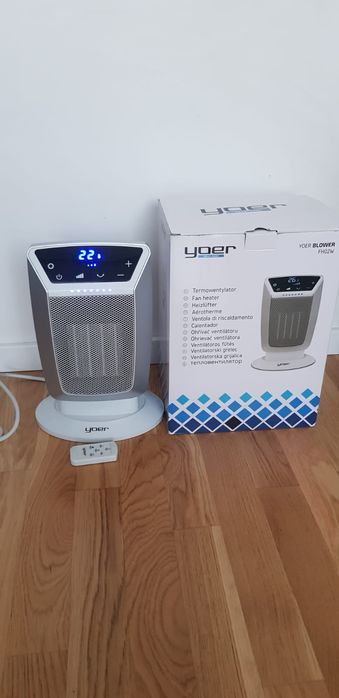 Grzejnik elektryczny Termowentylator ceramiczny Farelka Yoer + PILOT