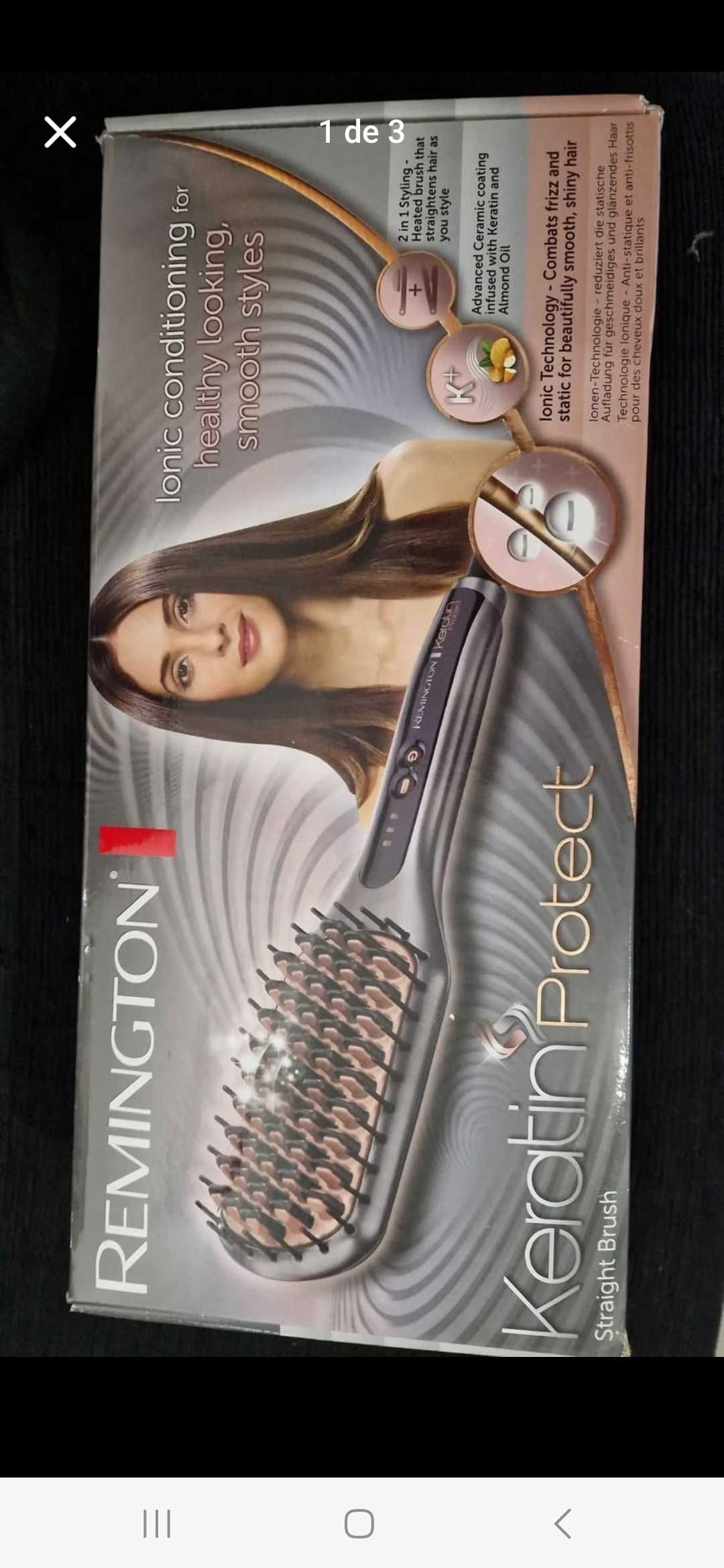 Escova alisadora cerâmica