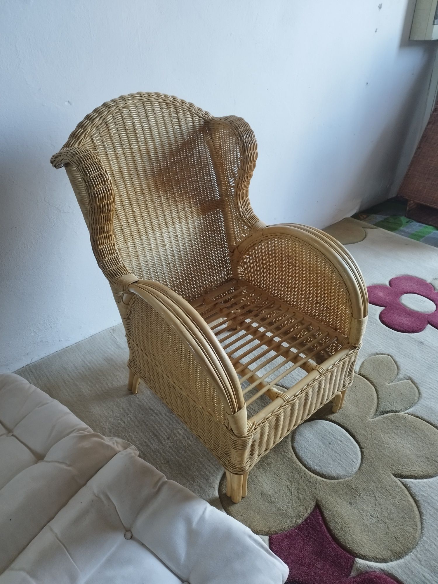 fotel rattanowy tarasowy salonowy Tron Vintage