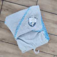 Szary ręcznik niemowlęcy z kapturkiem nowy z metkami , bawełniany