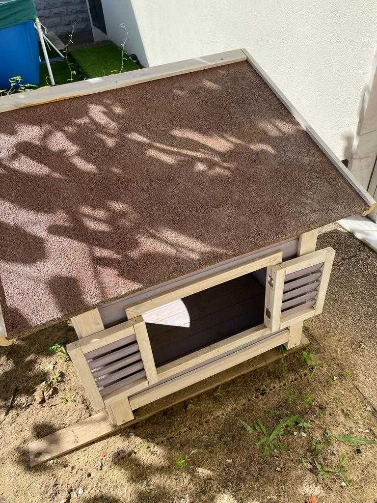 Casa cão (animal) em madeira