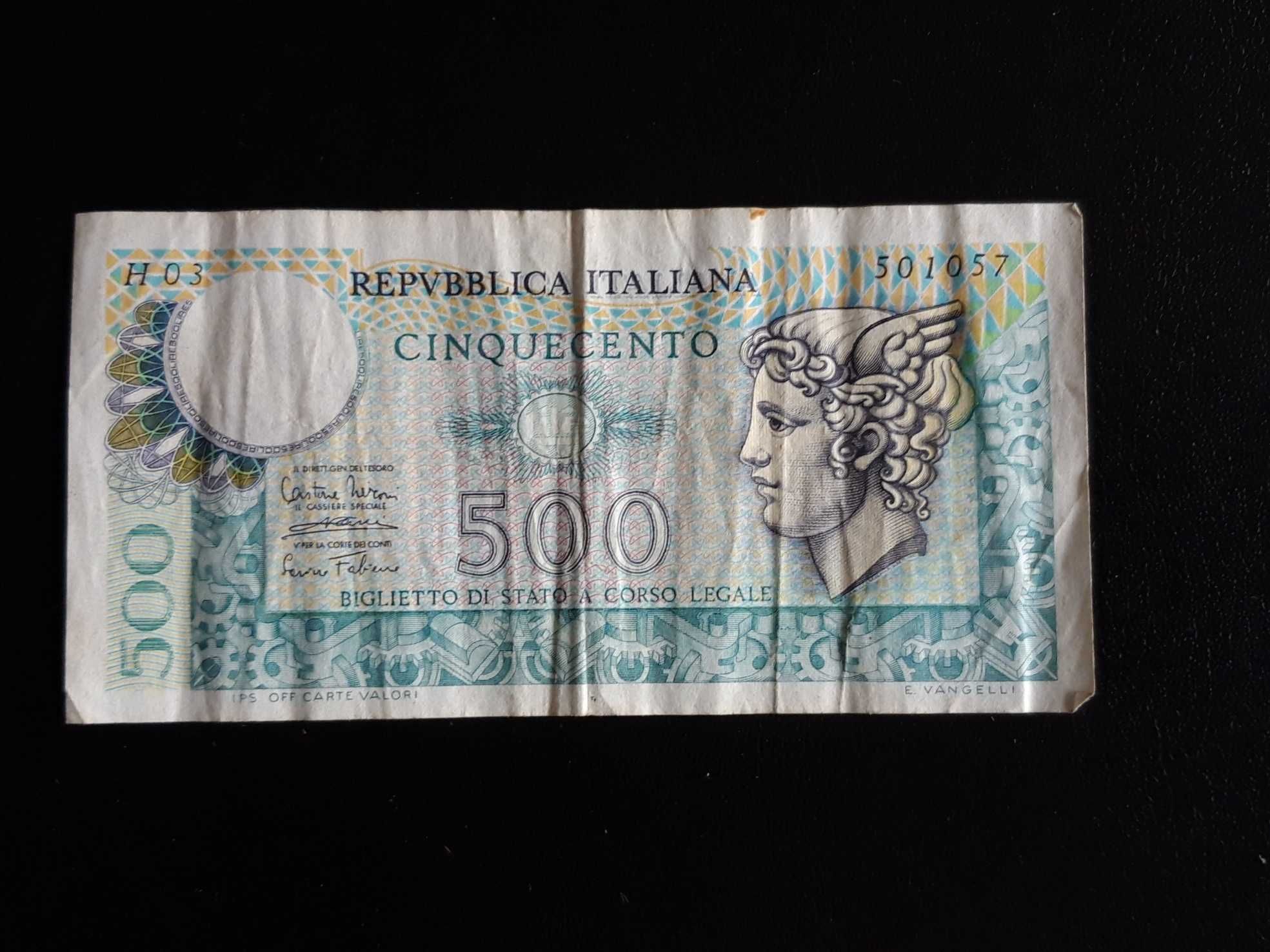 Nota de 500 liras (Itália, 1974)