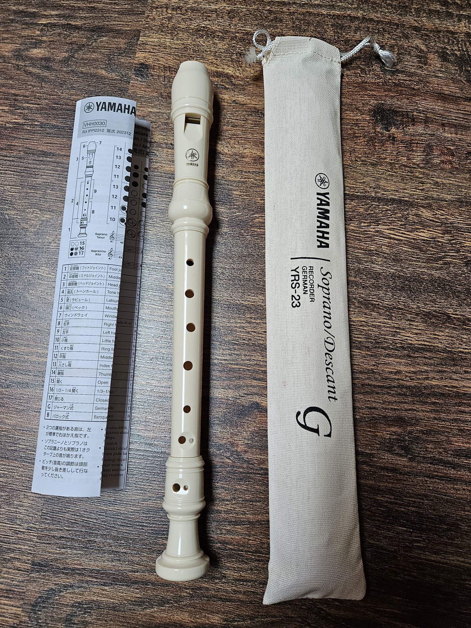 YAMAHA YRS-23 flet sopranowy prosty niemiecki
