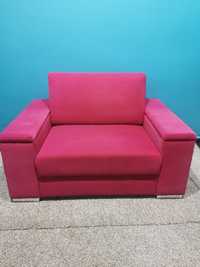 Welurowy Fotel /Sofa z funkcją spania różowy Transport