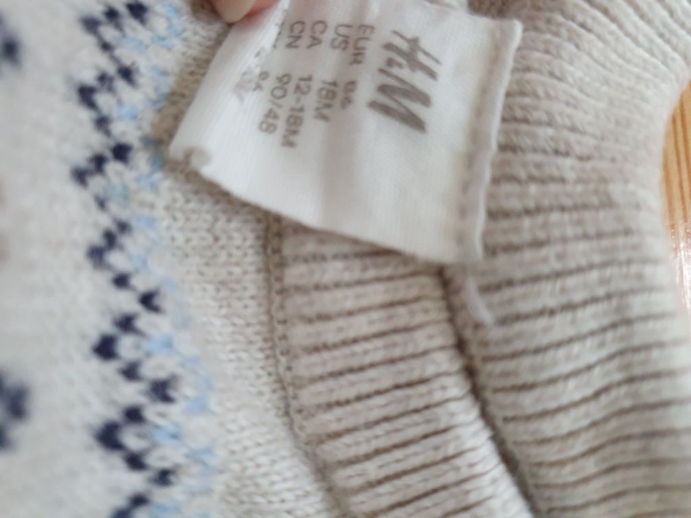 Sweter r. 86 HM H&M chłopiec zimowy, świąteczny na sesję