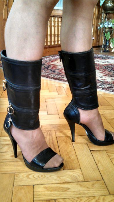 Skórzane kozaki PRIMA MODA- OKAZJA