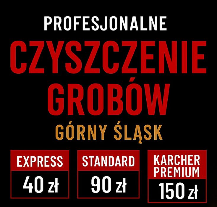 Profesjonalne sprzątanie grobów Górny Śląsk nowość malowanie żywicą