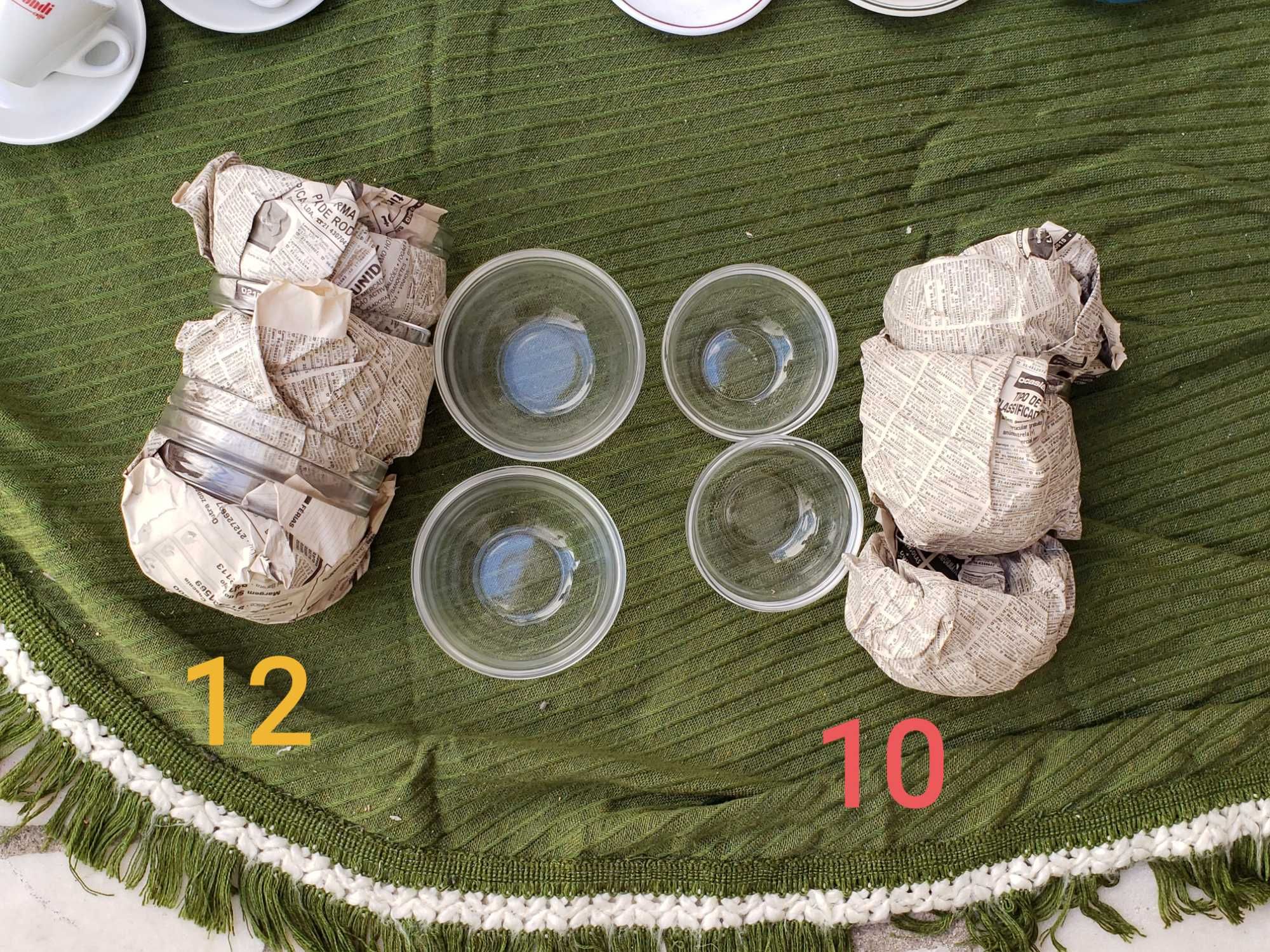 Conjunto de 22 tigelas de sobremesa transparentes de 2 tamanhos