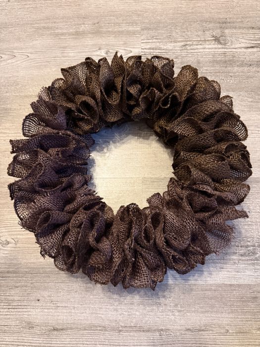 Rustykalny wianek z juty 42 cm ręcznie pleciony