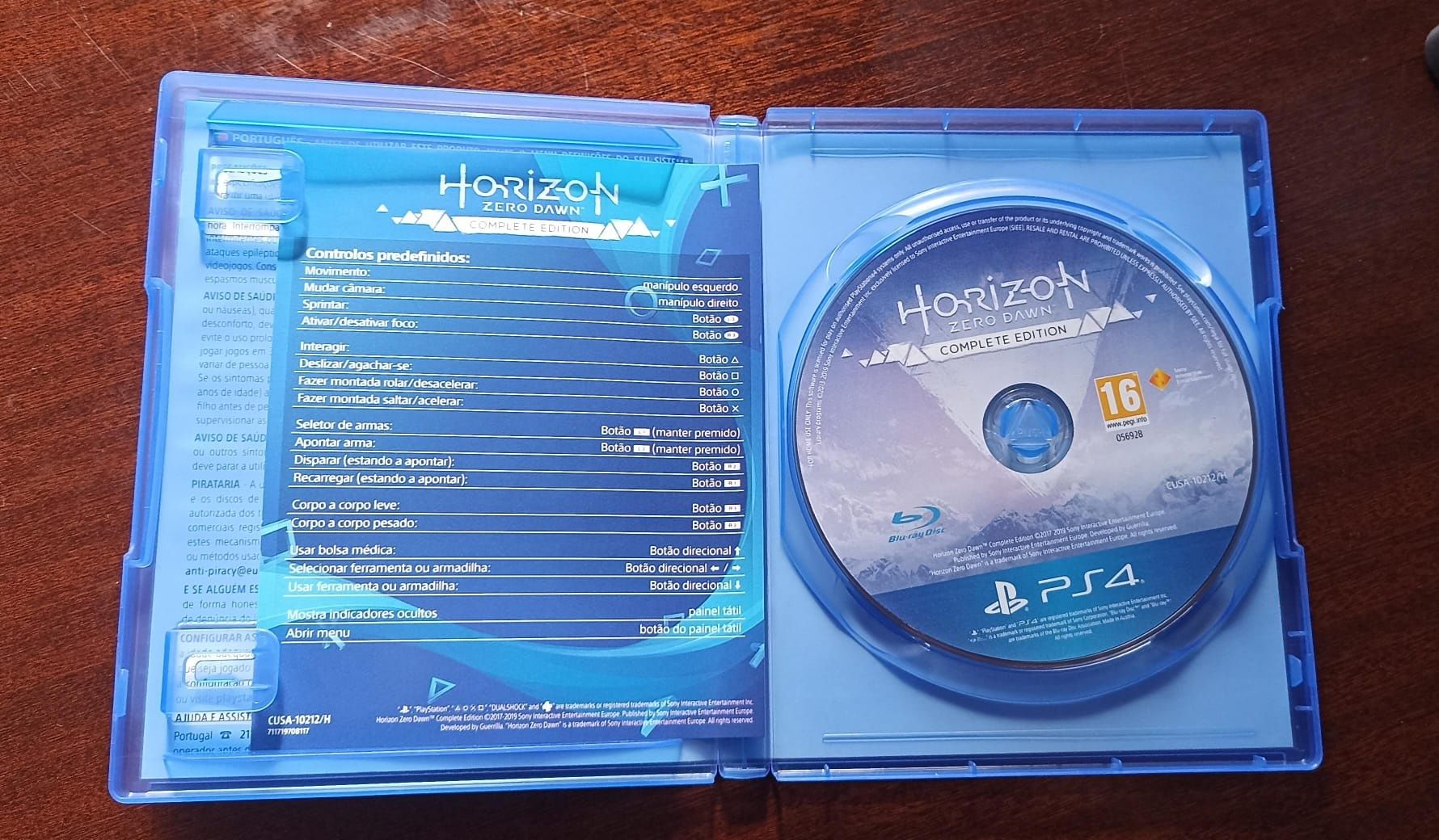 PS4 1TB + comando + jogo Horizon Zero Dawn