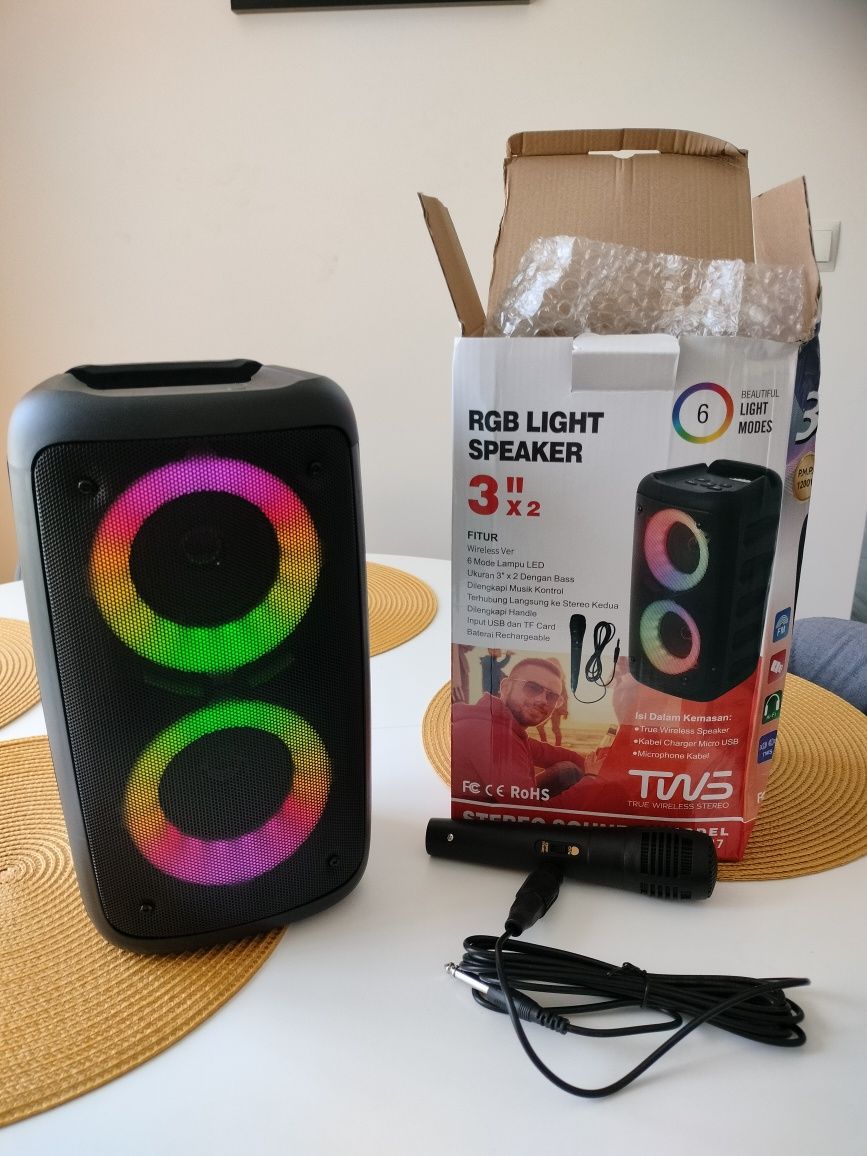 Głośnik bluetooth rgb