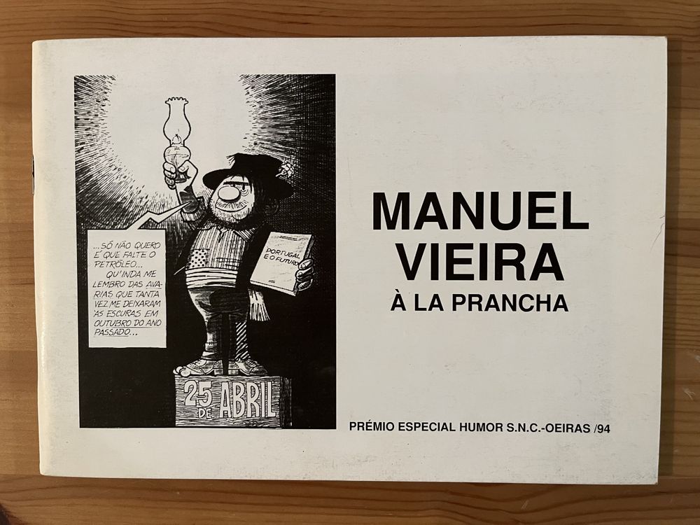 Caricatura cartoon manuel Vieira prémio nacional de humor a la prancha