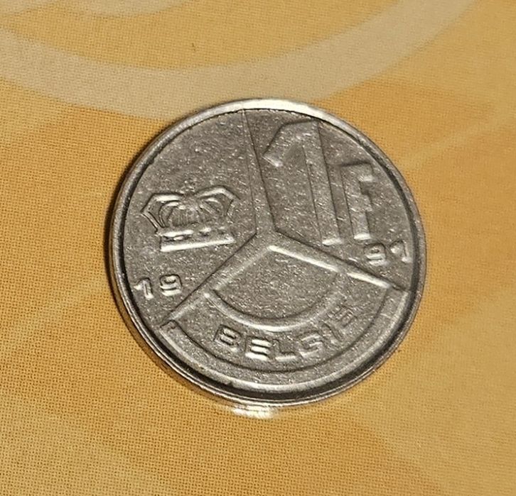 Moneta 1F z Belgii, z roku 1991