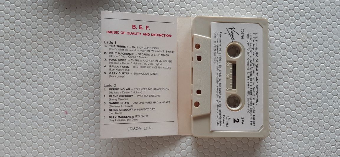 Cassete original B.E.F. músicas diversas