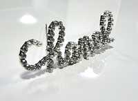 Wsuwka do włosów Chanel srebrna z cyrkoniami Nowa
