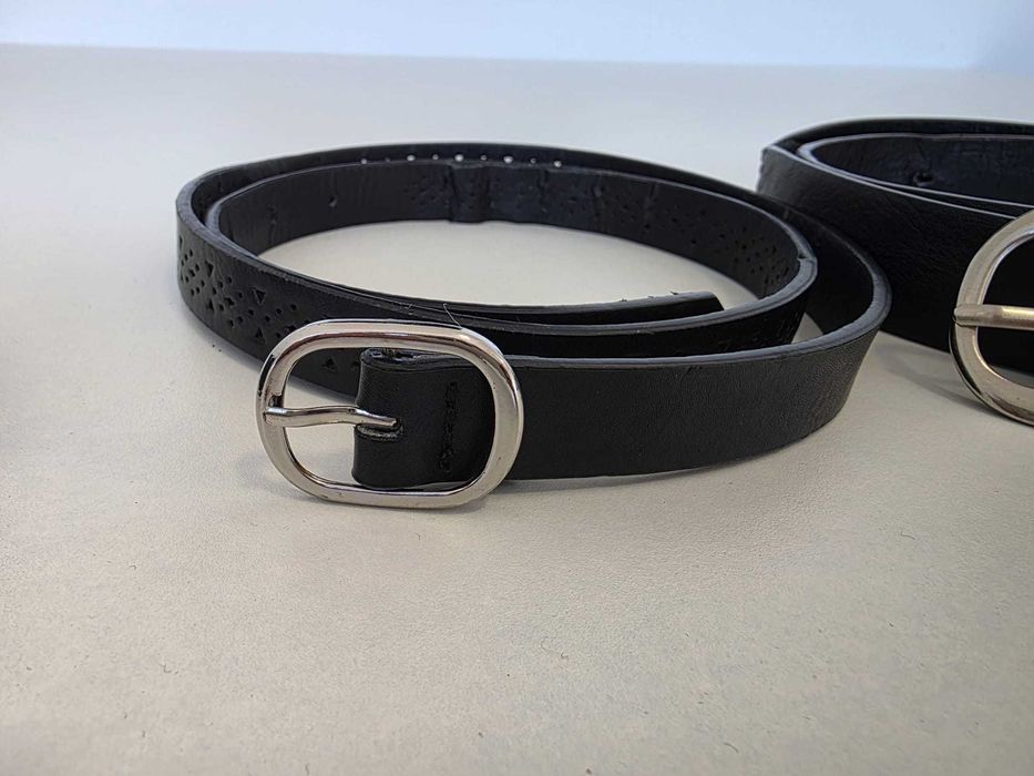 Pack 4 Cintos Pretos Unissexo em Pele Sintética