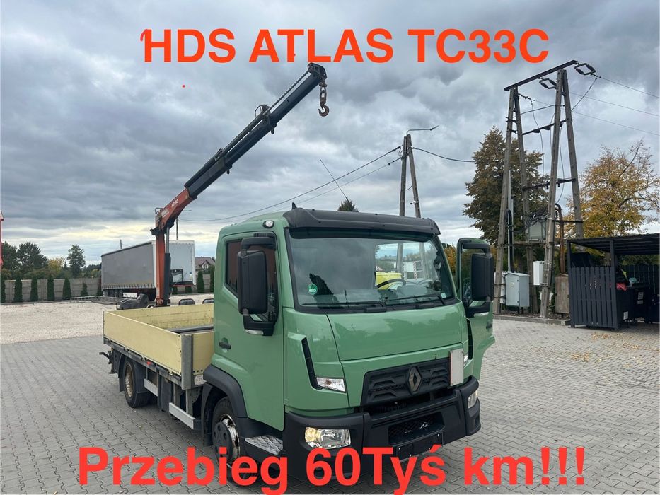 Renault D 7.5  Tylko 60tys km!! HDS Atlas TC33C Jak Nowy!!
