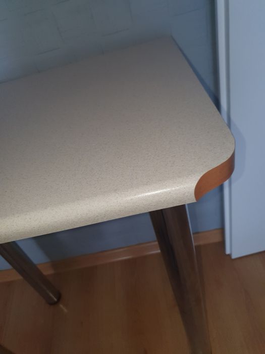 Stół stolik kuchenny meble blat wysoki roboczy nogi chrom