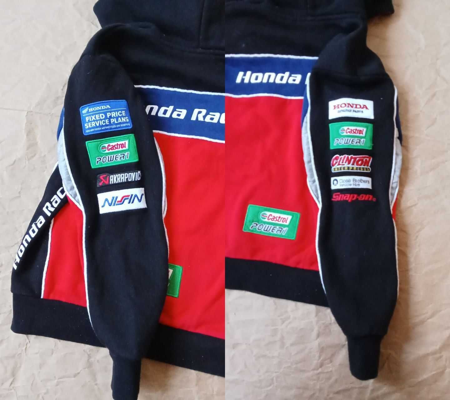 куртка худи детская honda racing castrol power snap-on nifin 9-12 лет