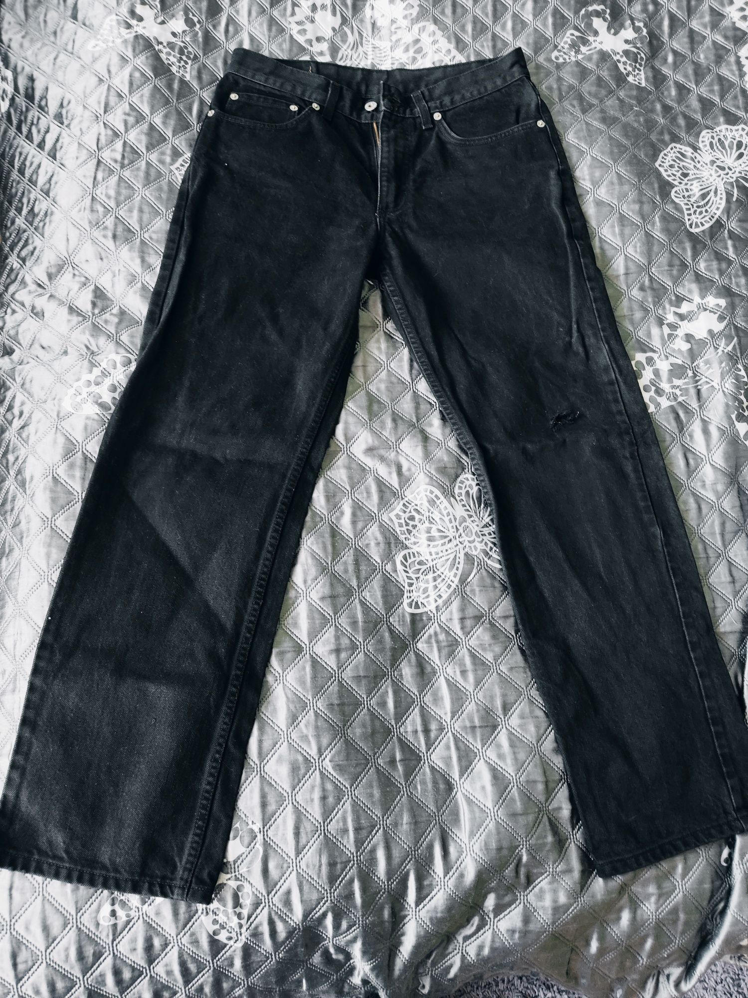 Czarne spodnie jeansowe Mustang 32/30 slim fit