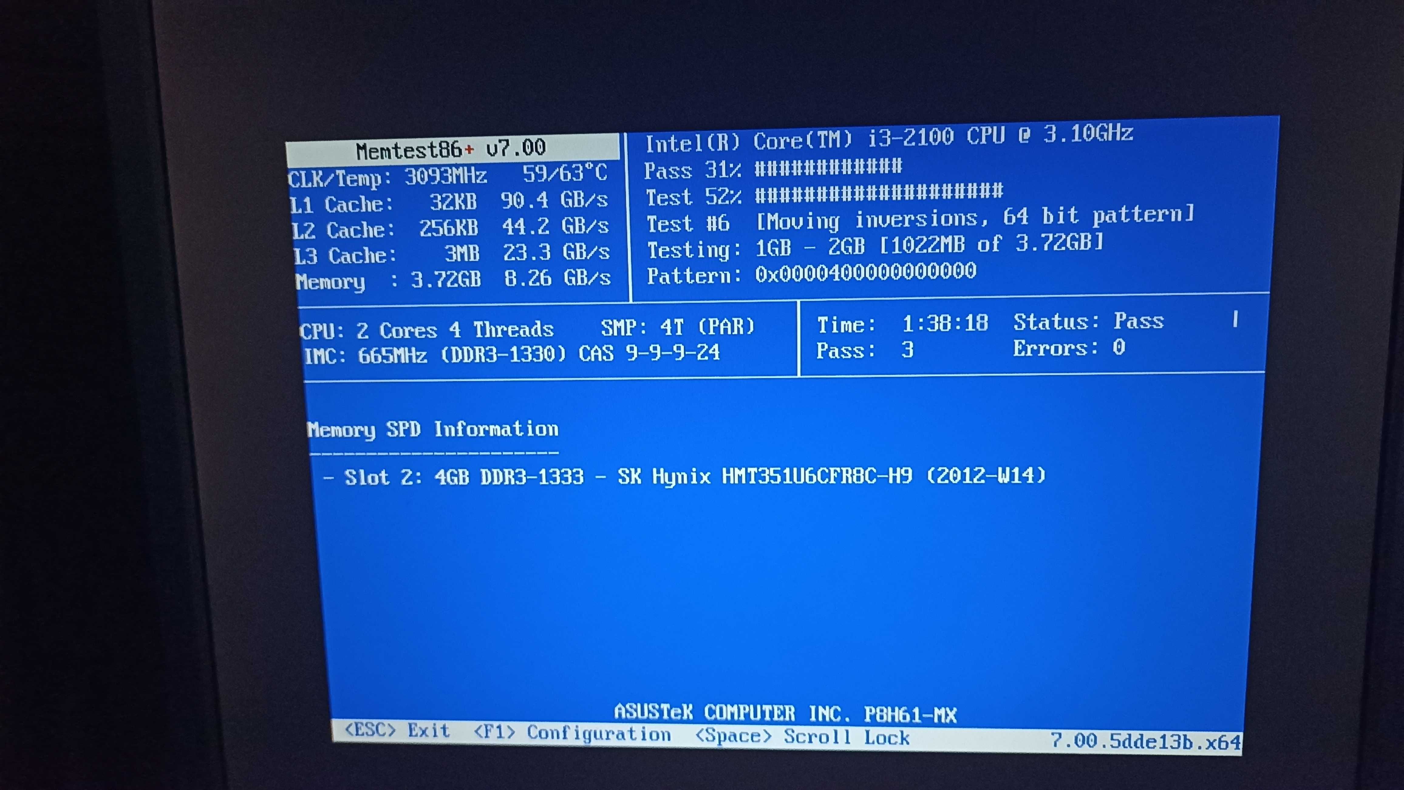 Материнская плата Asus p8h61-mx (s 1155) - Intel i3 2100