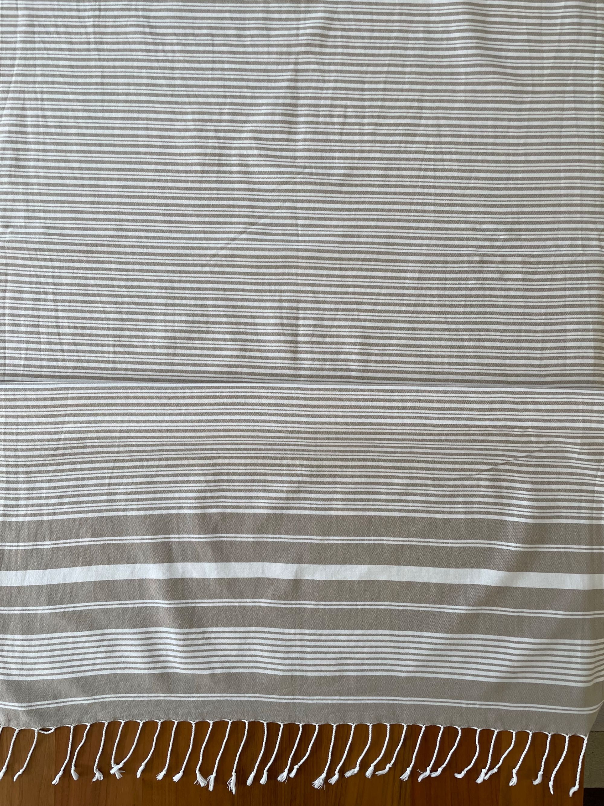 H&M Home Fouta Ręcznik plażowy Obrus bawełna 80x165cm beżowy