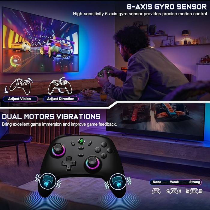 Контролер-перемикач, сумісний з Switch/Lite/OLED/Android/iOS/Windows,