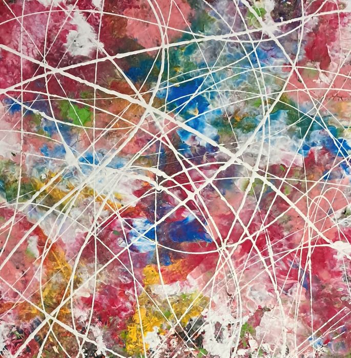 Atenção compre 3 pague 1 uma das pinturas abstractas expressionistas
