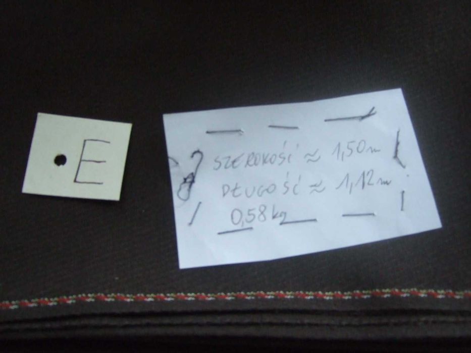 E tkanina bistor brązowy ciemny ukośne prążki kupon 112x 150 cm