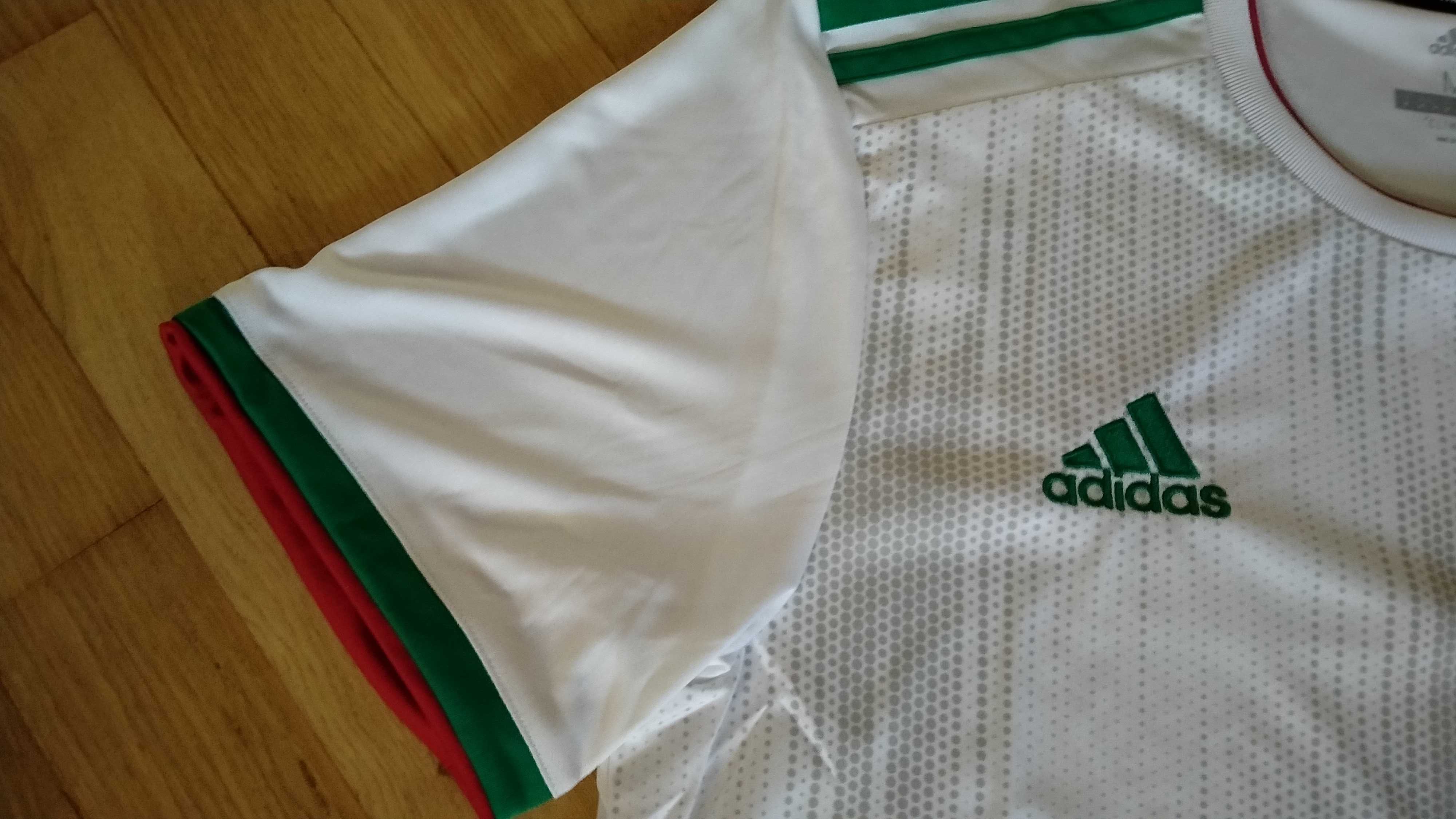Oryginalna koszulka Adidas, sportowa męska, wzór biała kolory Legia,