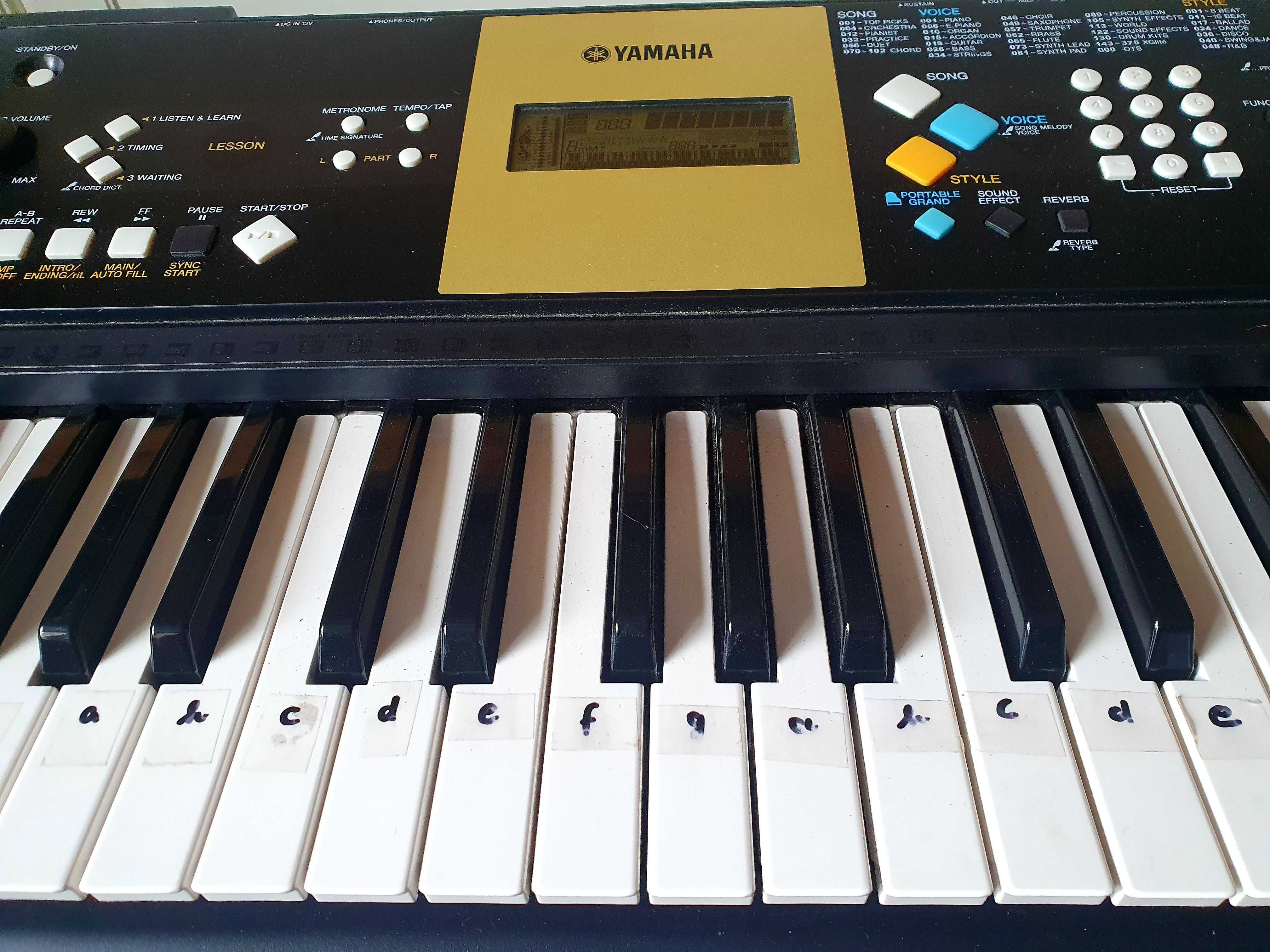 Keyboard Yamaha YPT z wyświetlaczem, MIDI, do nauki