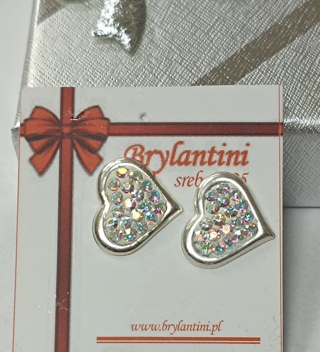 Srebrne kolczyki serduszka srebro 925
